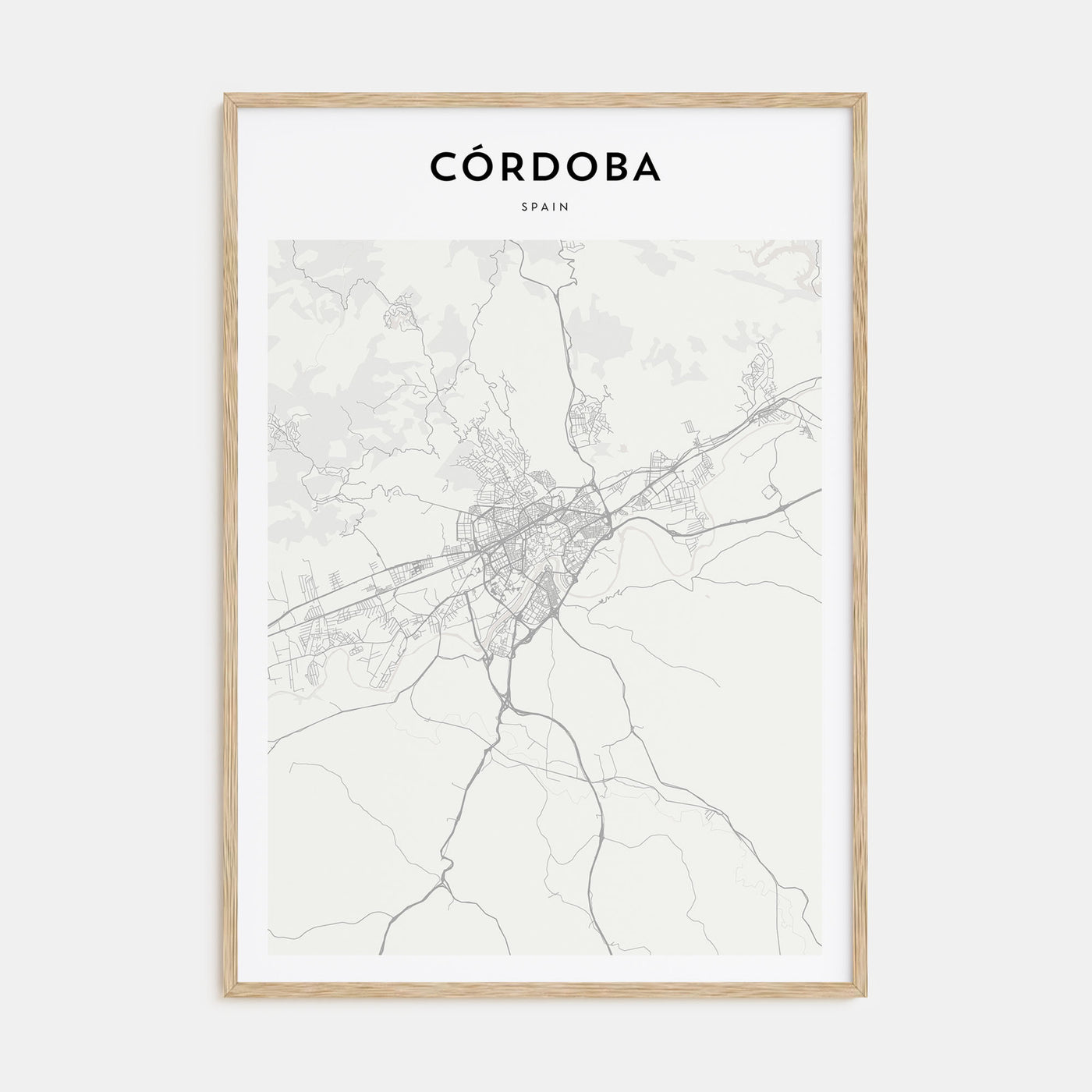 Córdoba, Spain Map Portrait Poster