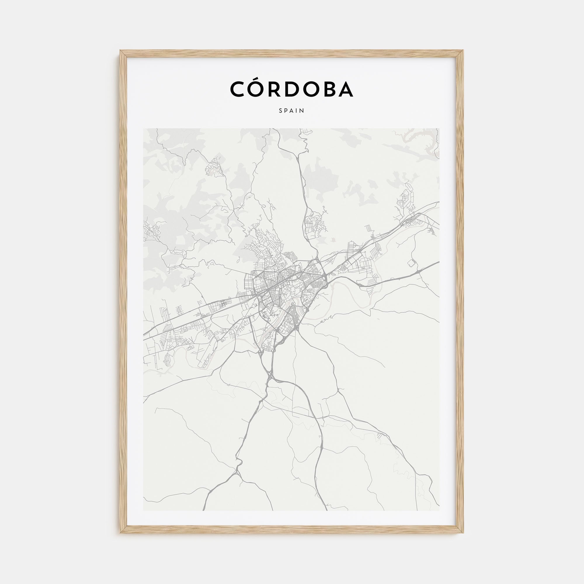 Córdoba, Spain Map Portrait Poster