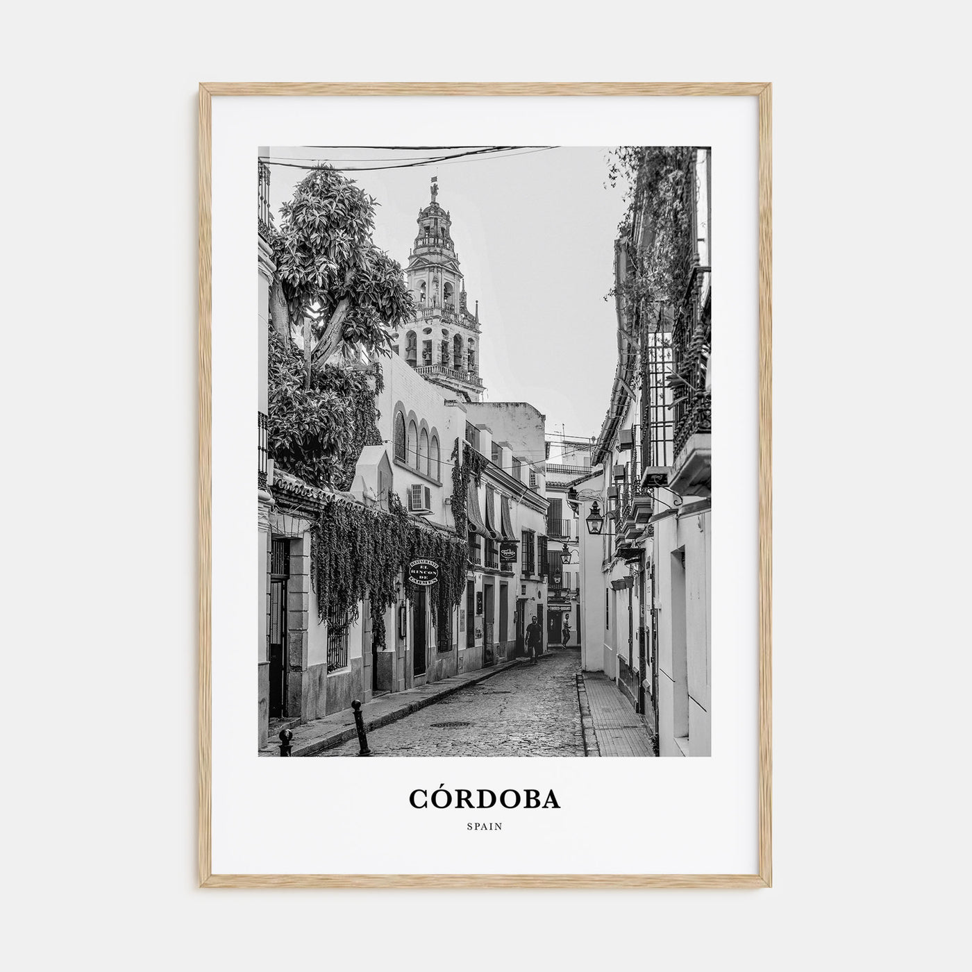Córdoba, Spain Portrait B&W Poster