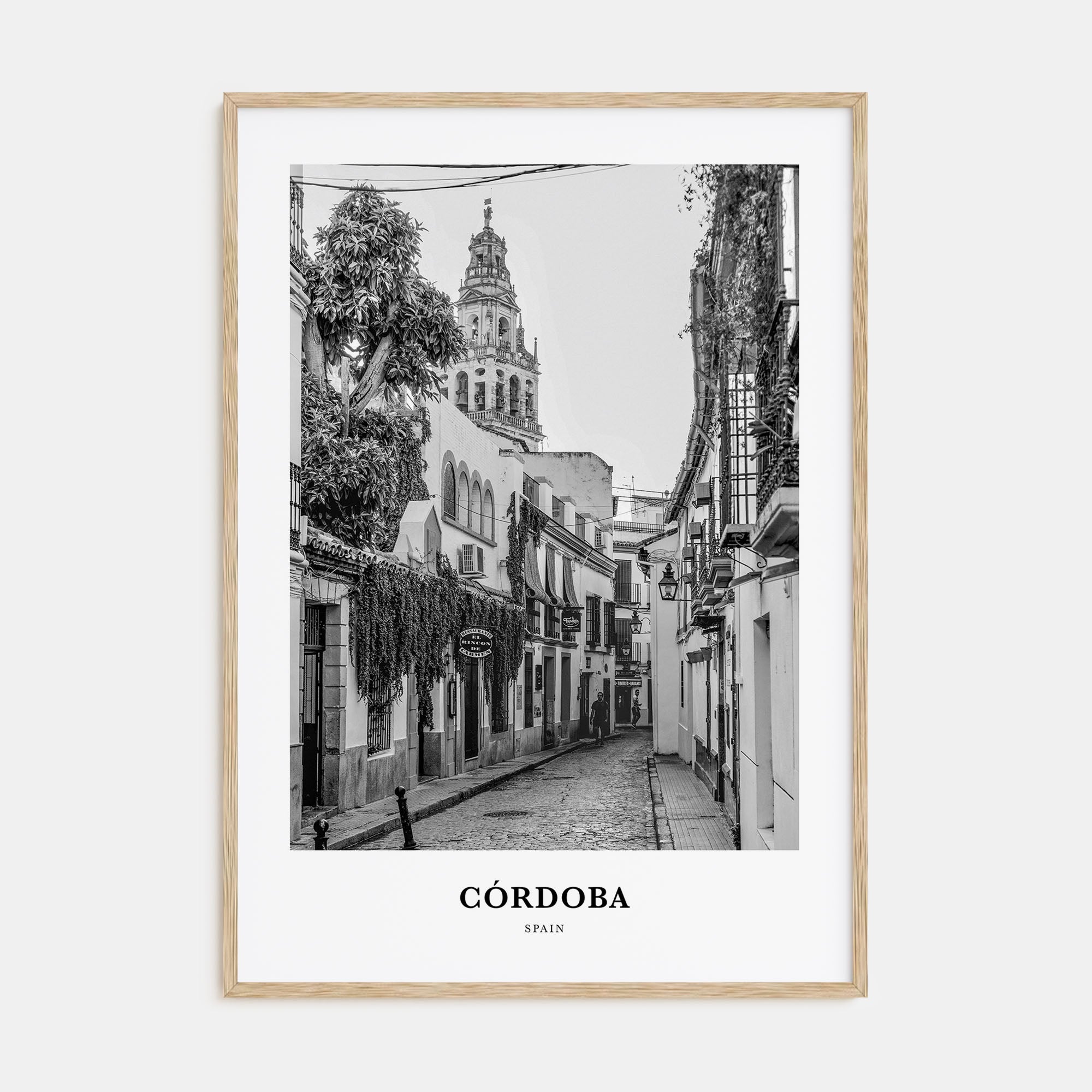 Córdoba, Spain Portrait B&W Poster