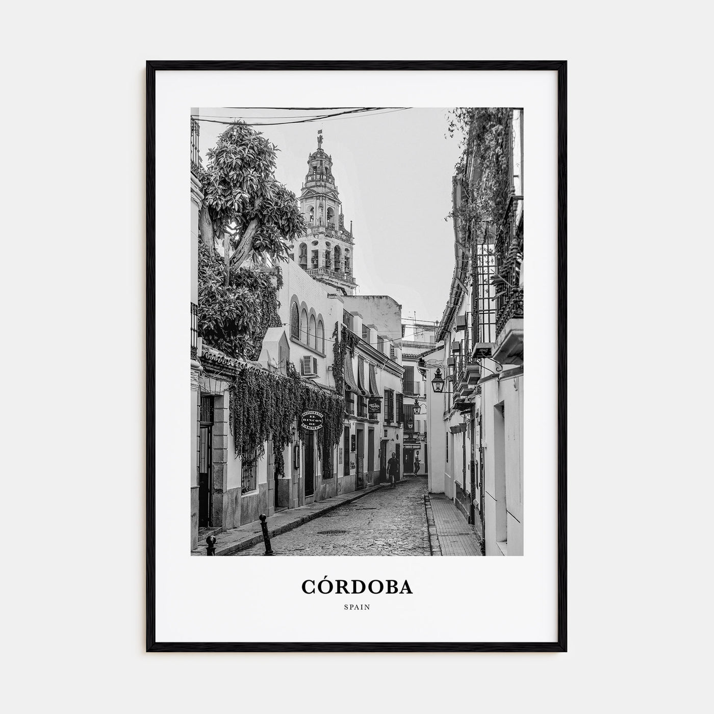 Córdoba, Spain Portrait B&W Poster