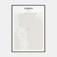 Corfu Map Portrait Poster