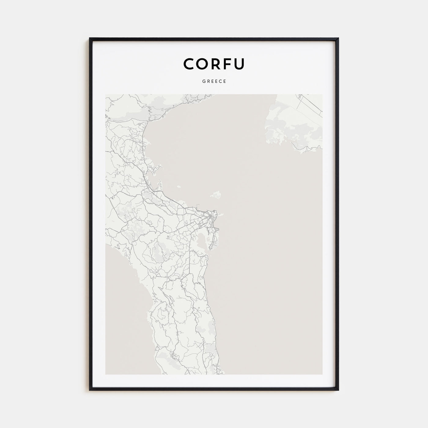 Corfu Map Portrait Poster
