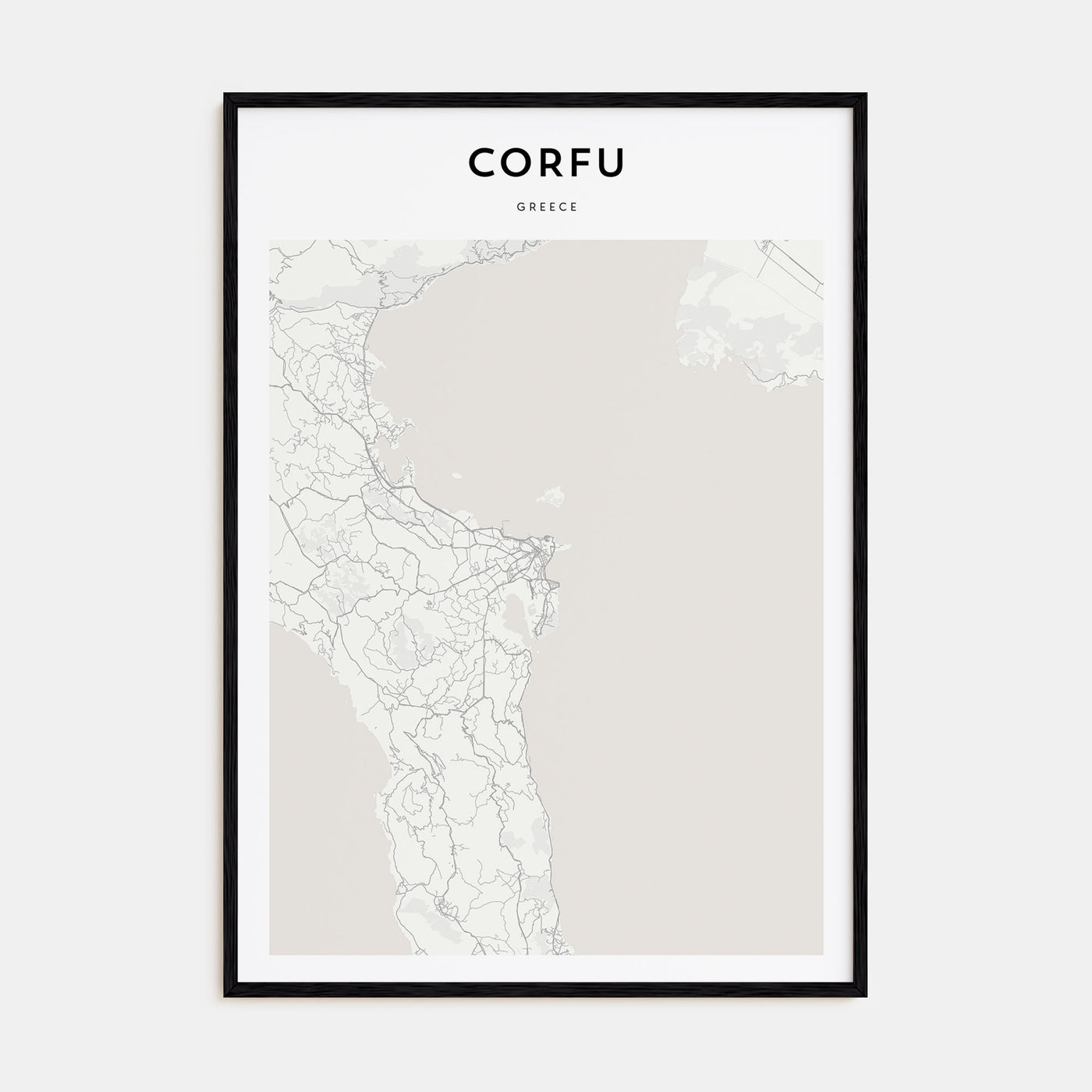 Corfu Map Portrait Poster