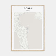 Corfu Map Portrait Poster