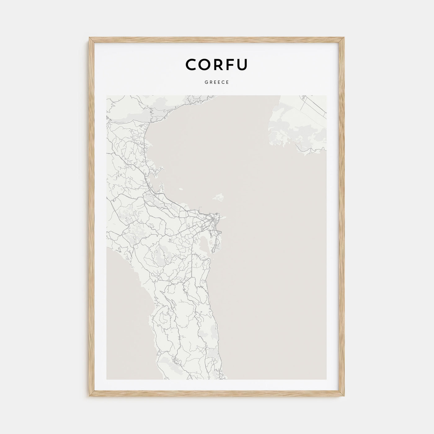 Corfu Map Portrait Poster