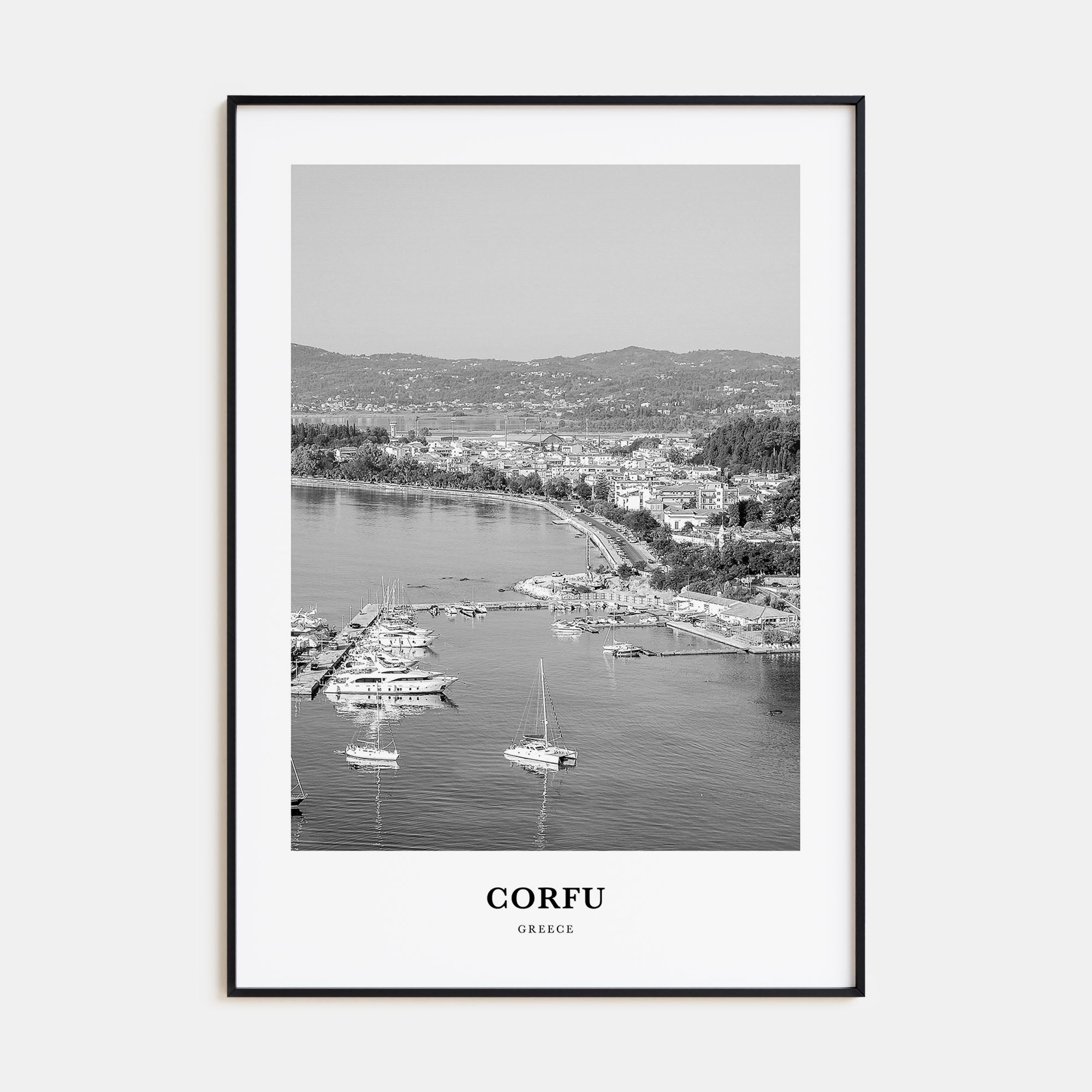 Corfu Portrait B&W Poster