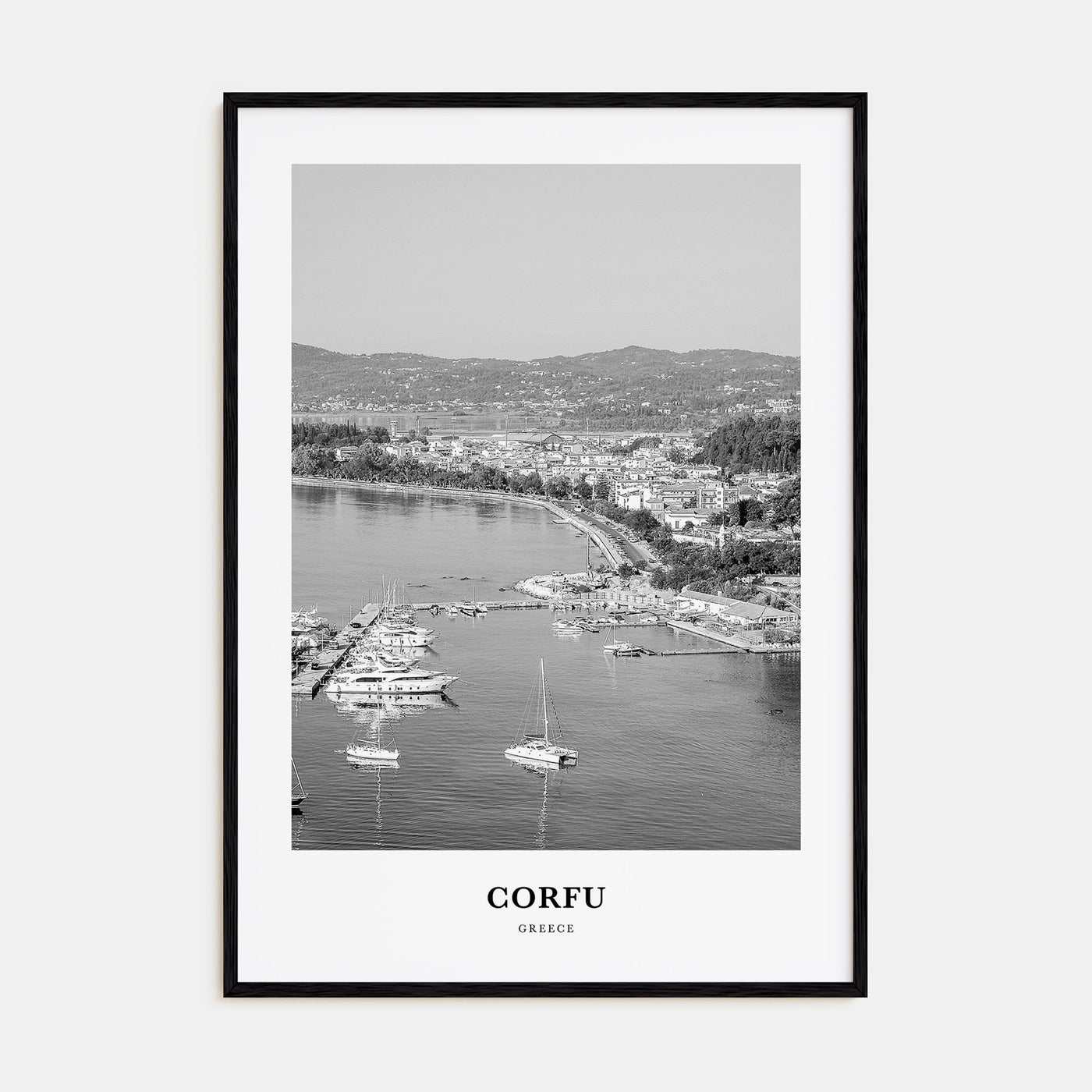 Corfu Portrait B&W Poster
