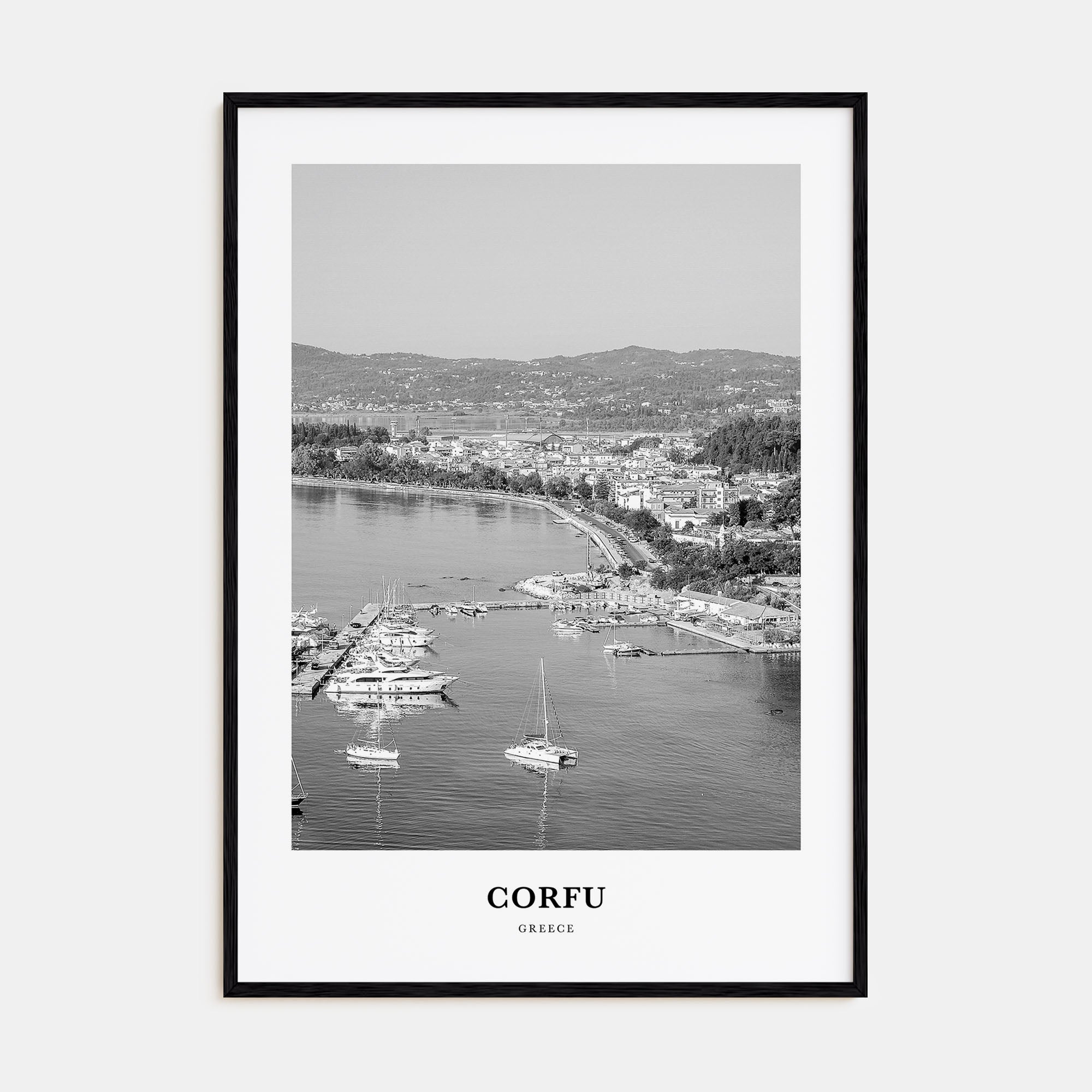 Corfu Portrait B&W Poster