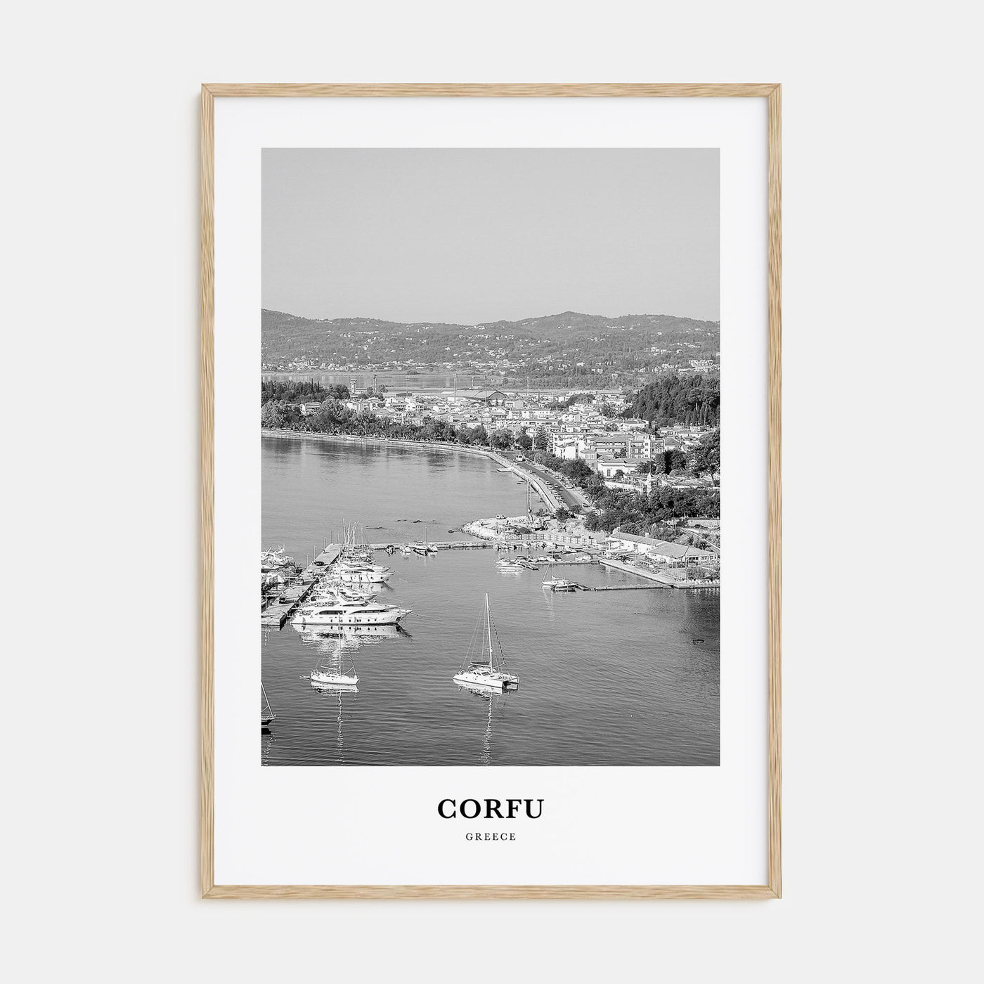Corfu Portrait B&W Poster
