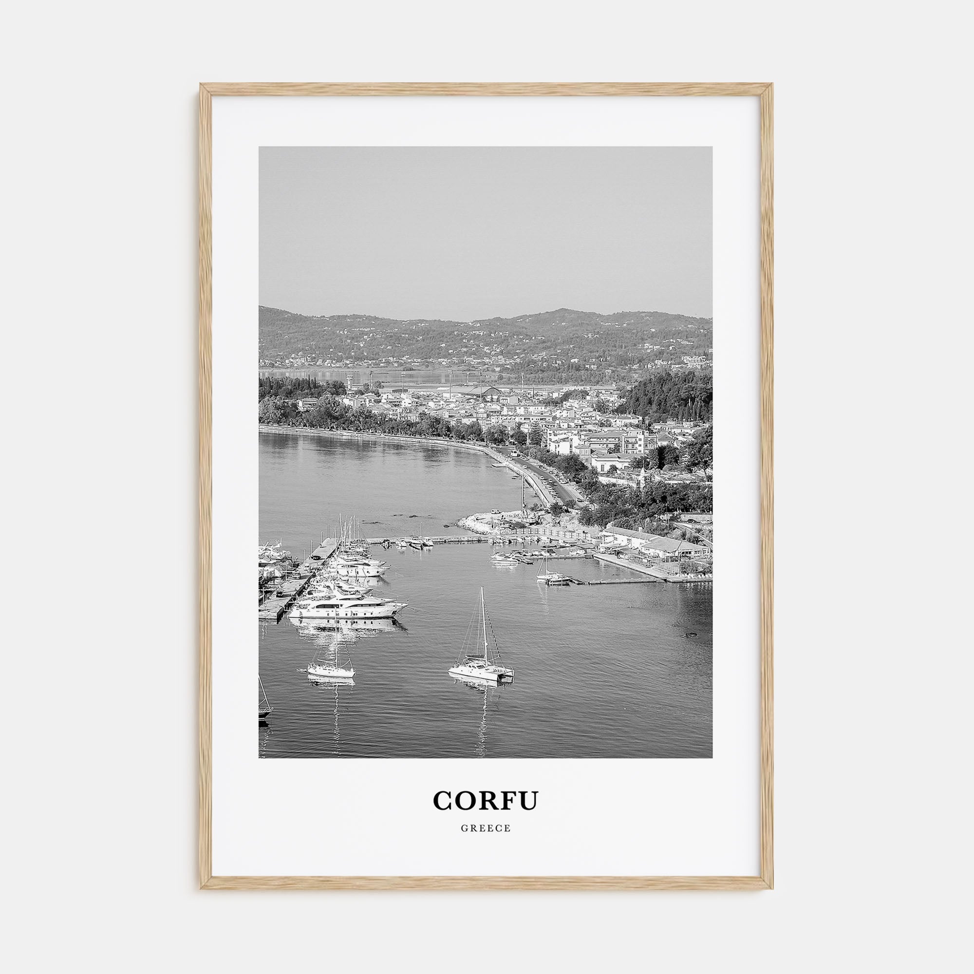 Corfu Portrait B&W Poster