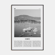 Corfu Travel B&W Poster