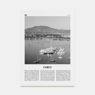 Corfu Travel B&W Poster