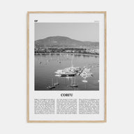 Corfu Travel B&W Poster