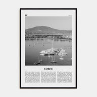 Corfu Travel B&W Poster