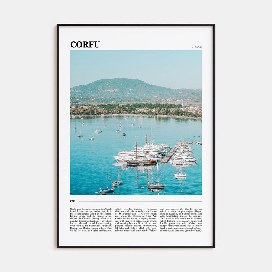 Corfu Travel Color Poster