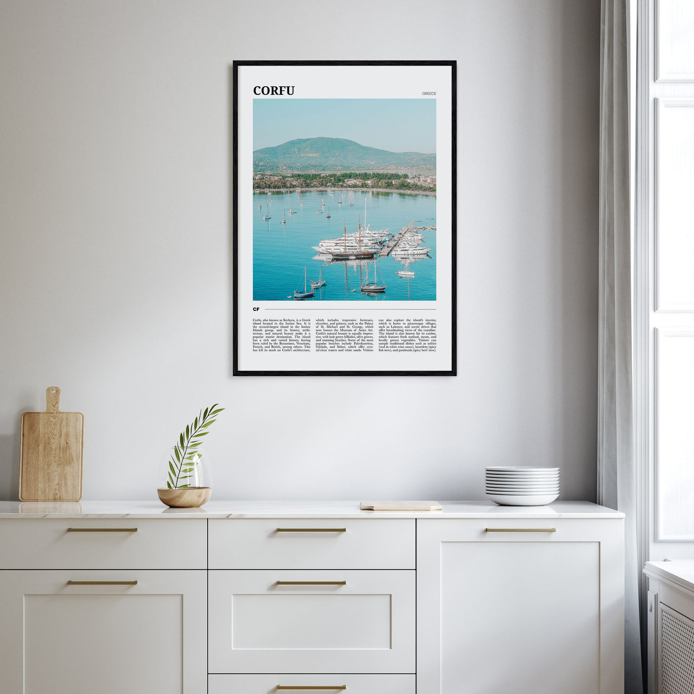 Corfu Travel Color Poster