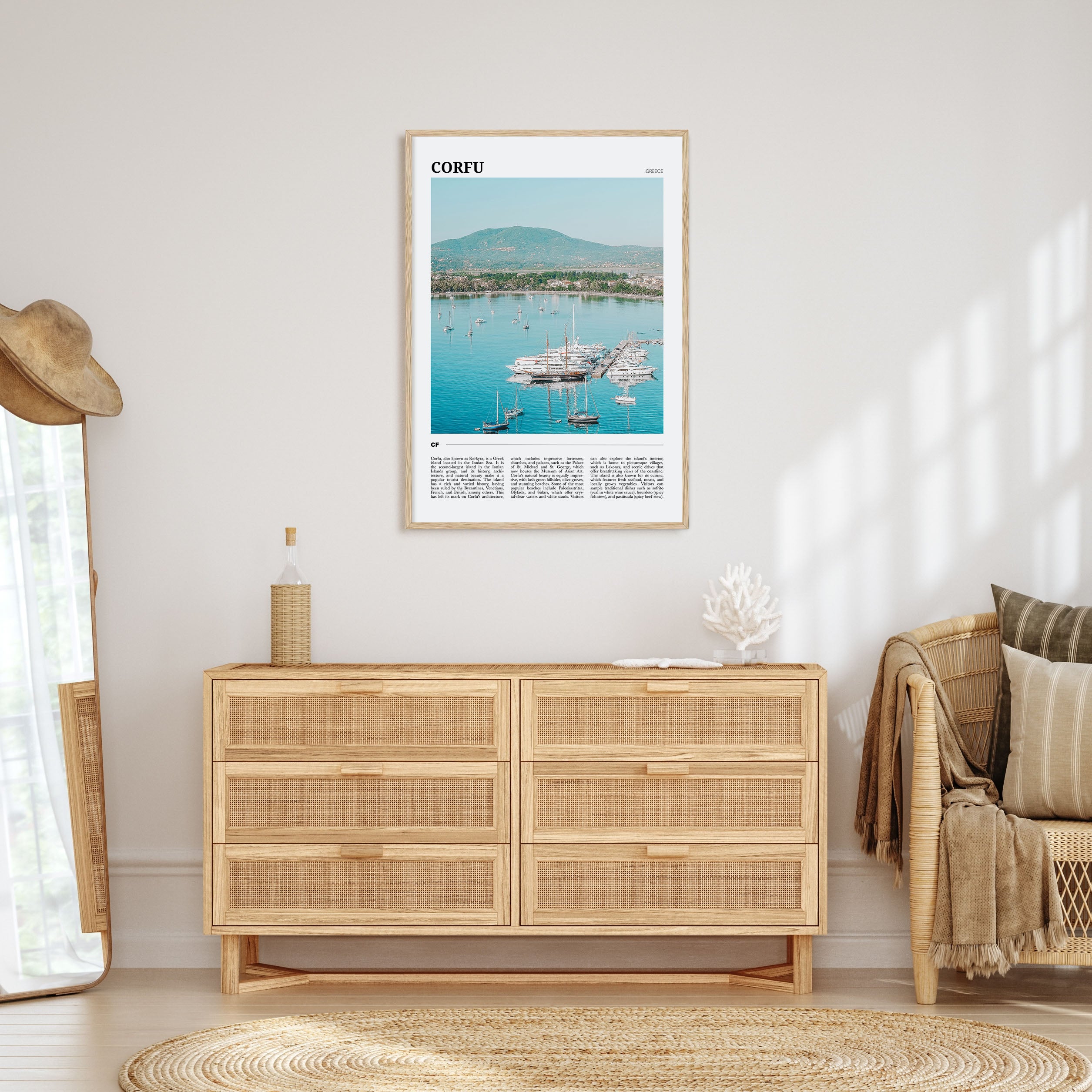 Corfu Travel Color Poster