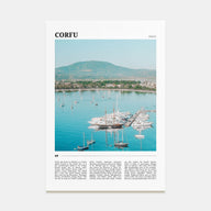 Corfu Travel Color Poster