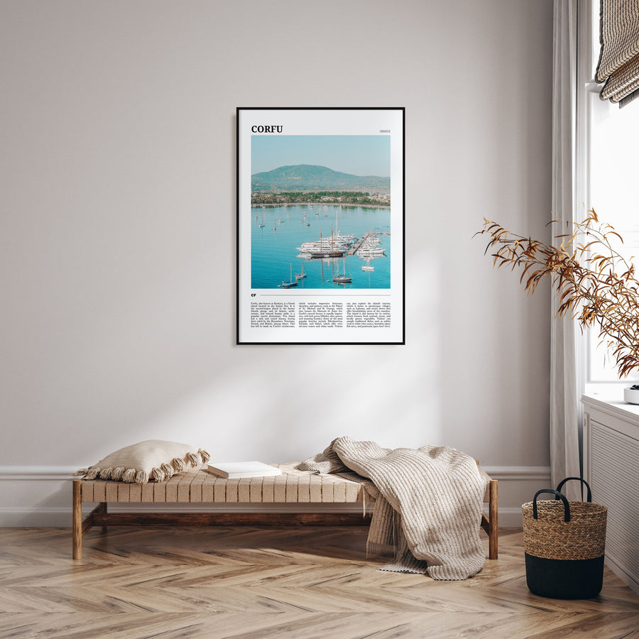 Corfu Travel Color Poster