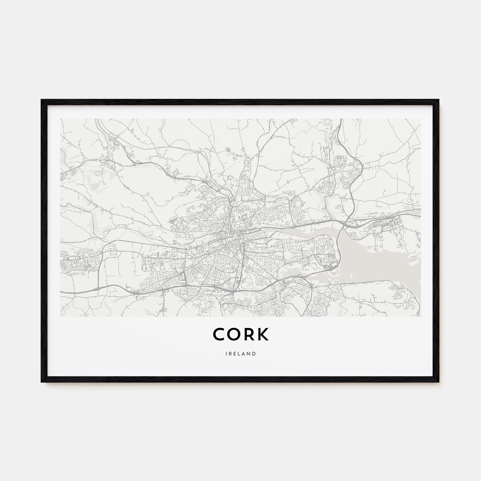 Cork Map Landscape Poster
