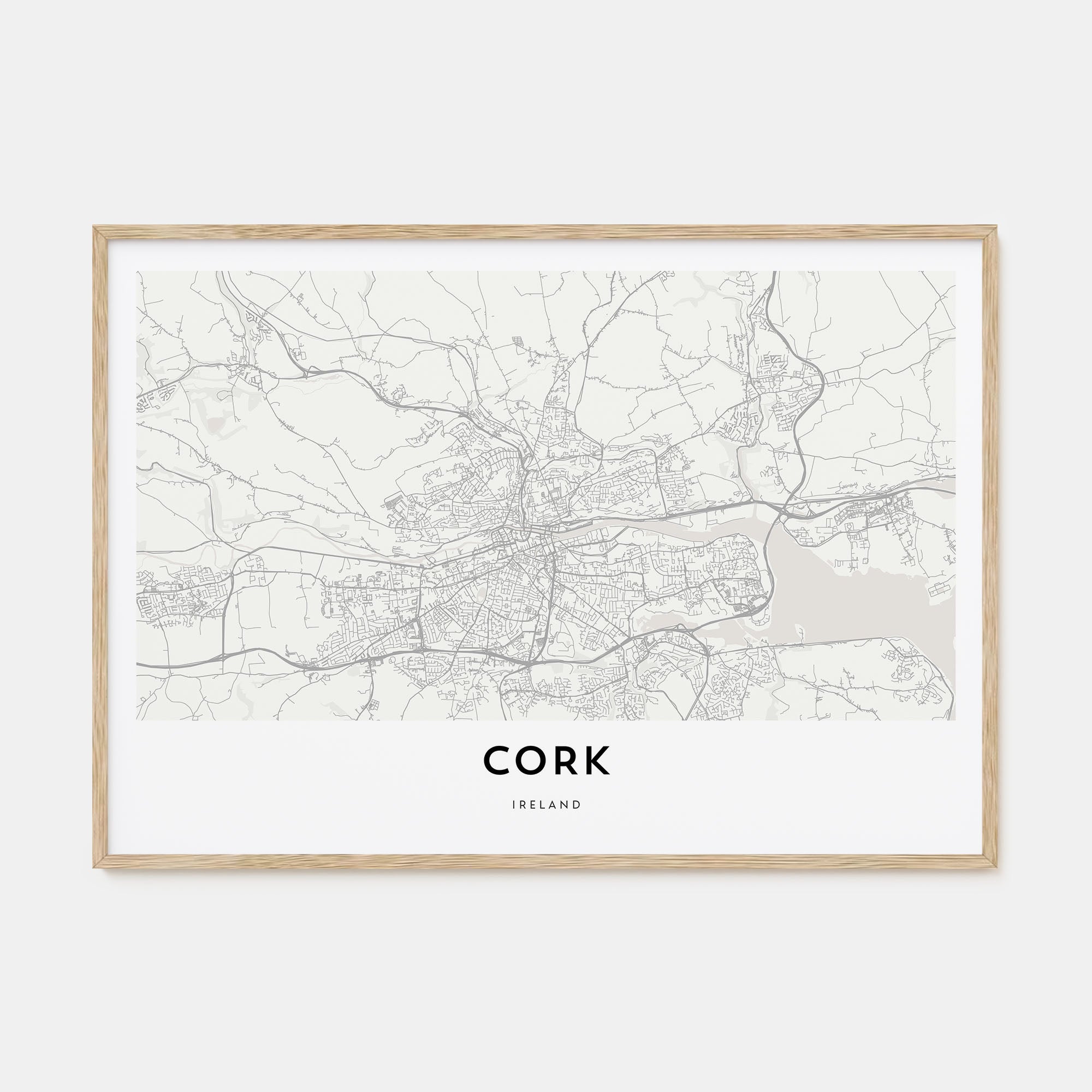 Cork Map Landscape Poster