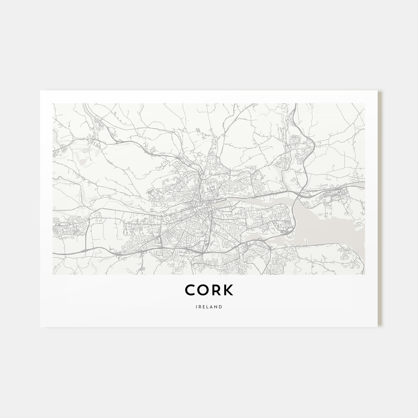 Cork Map Landscape Poster