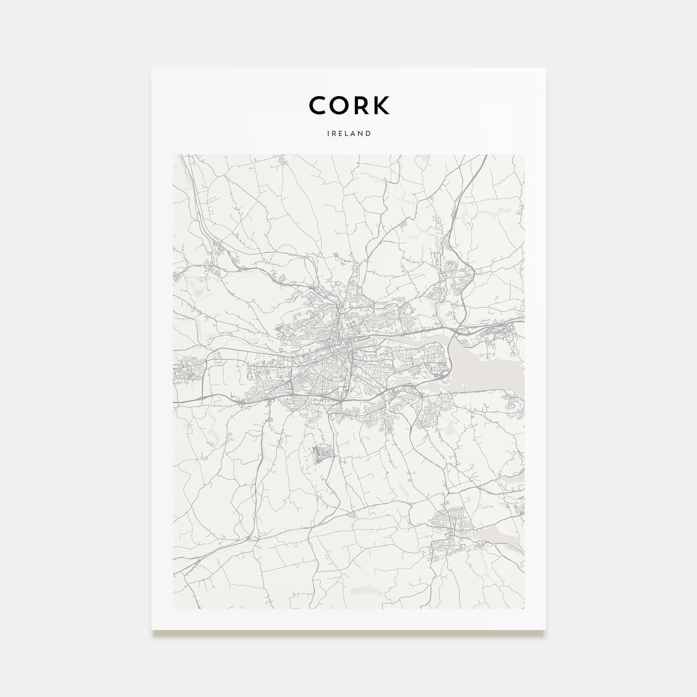 Cork Map Portrait Poster