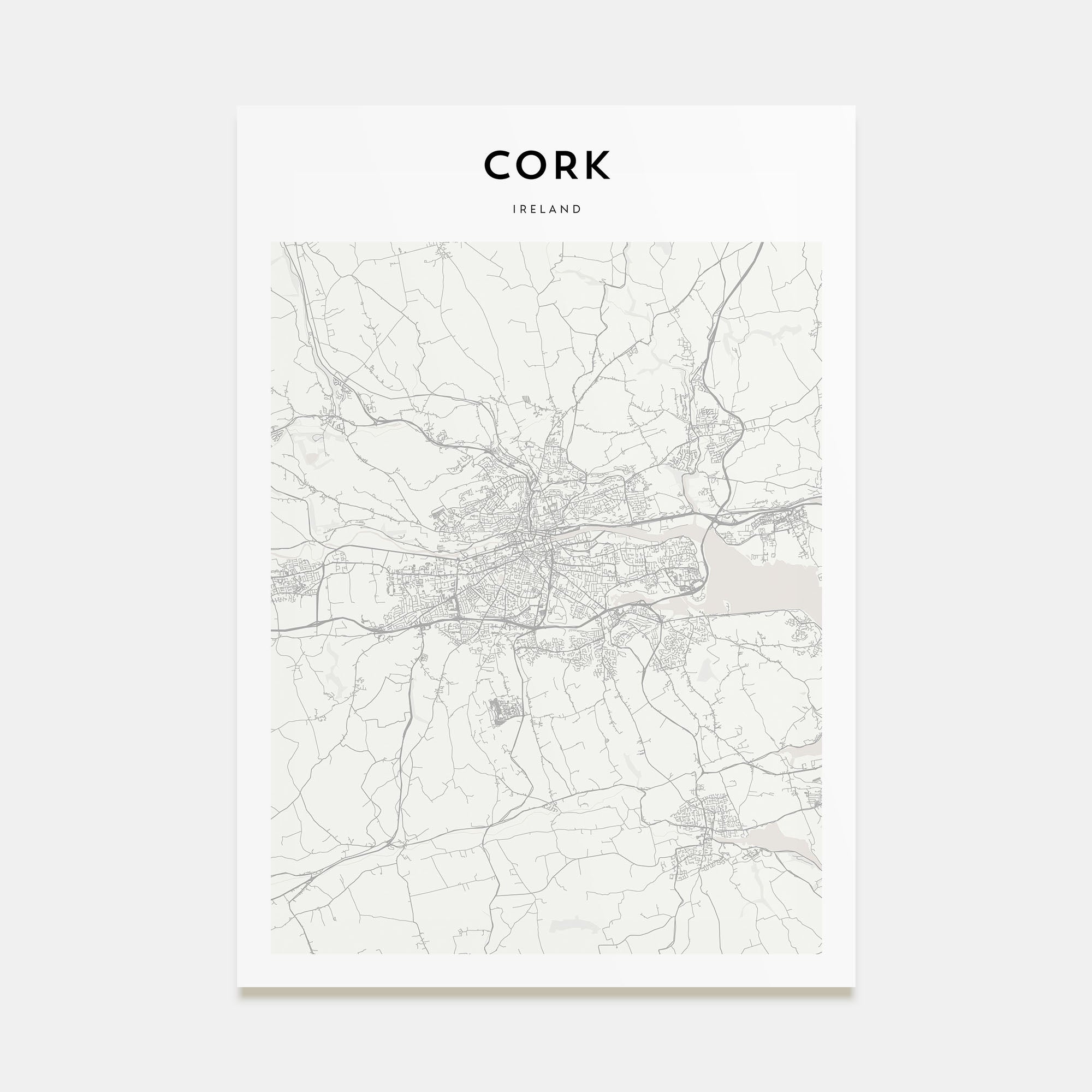 Cork Map Portrait Poster