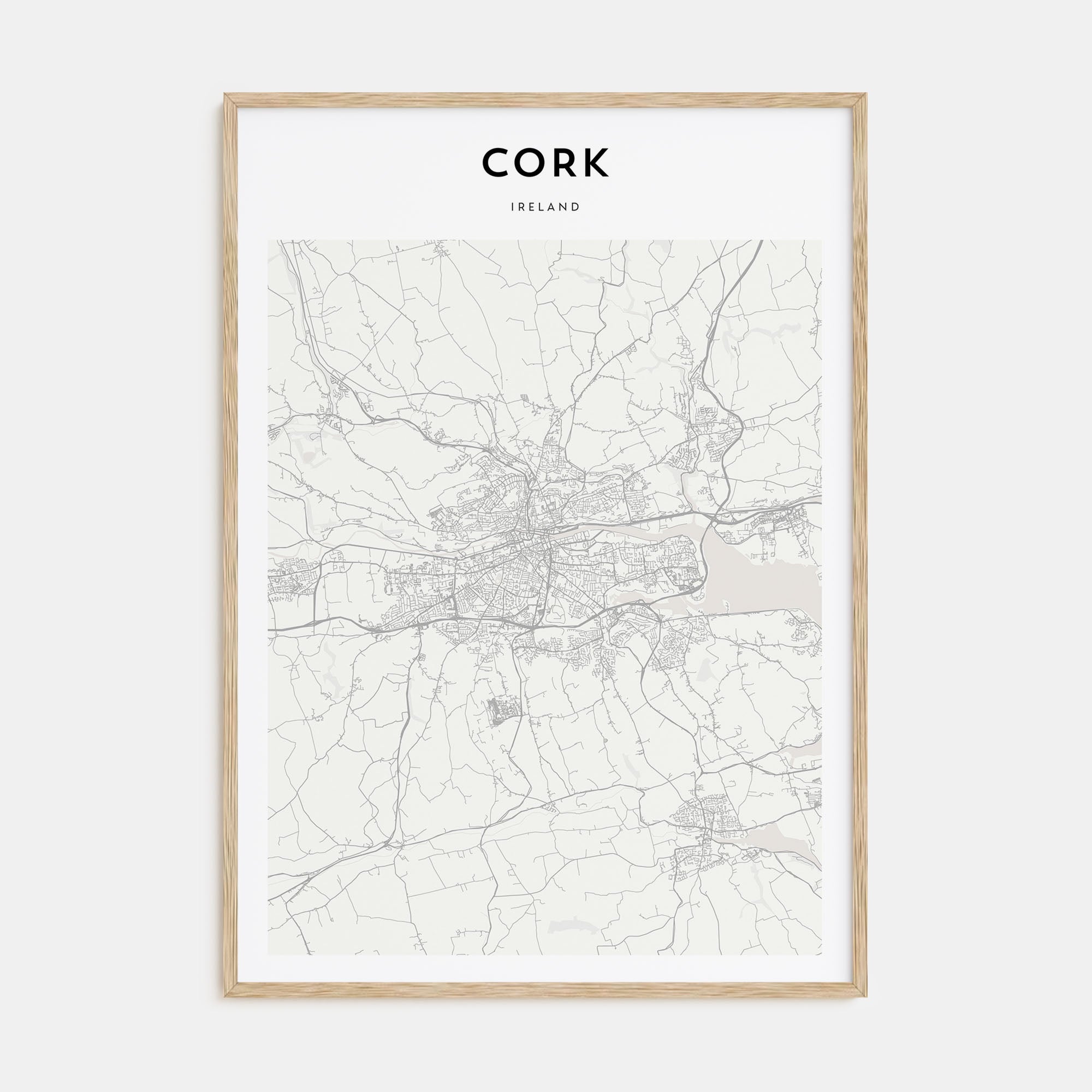 Cork Map Portrait Poster