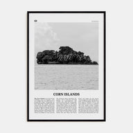 Corn Islands Travel B&W Poster