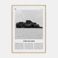 Corn Islands Travel B&W Poster