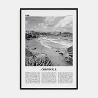 Cornwall Travel B&W Poster