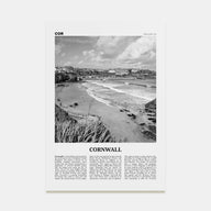 Cornwall Travel B&W Poster