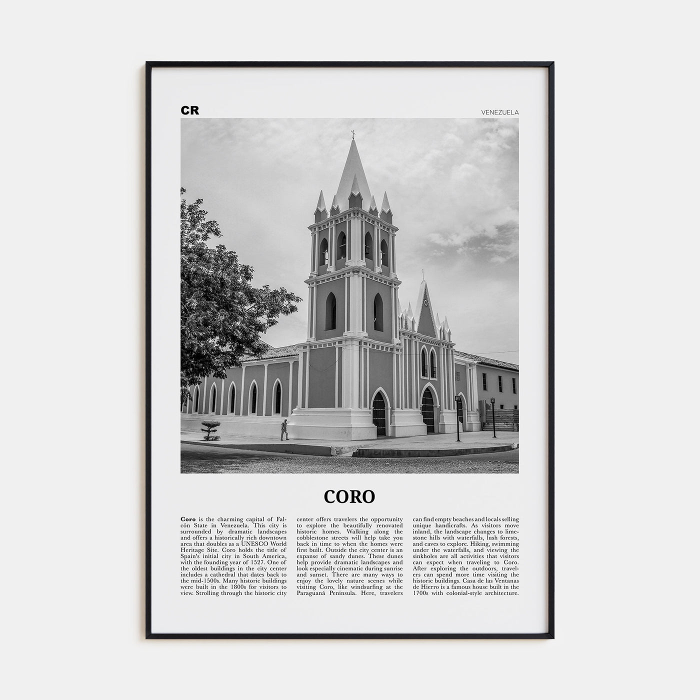 Coro Travel B&W Poster