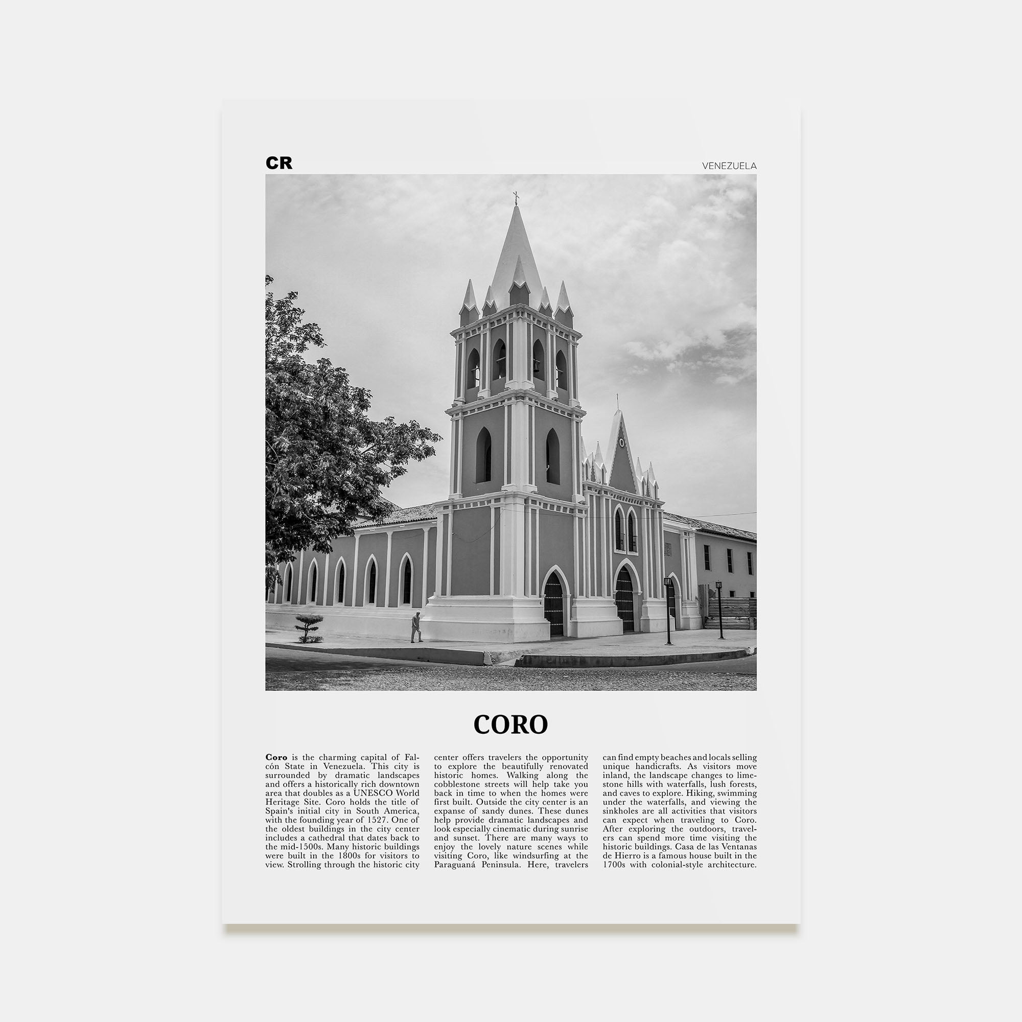 Coro Travel B&W Poster