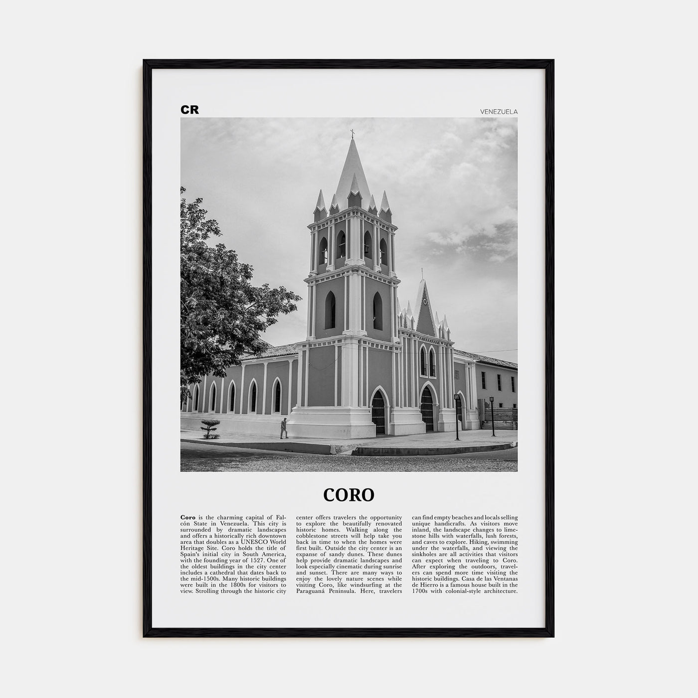 Coro Travel B&W Poster