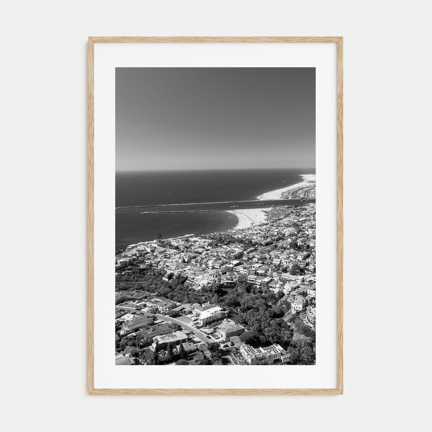 Corona del Mar Photo B&W Poster