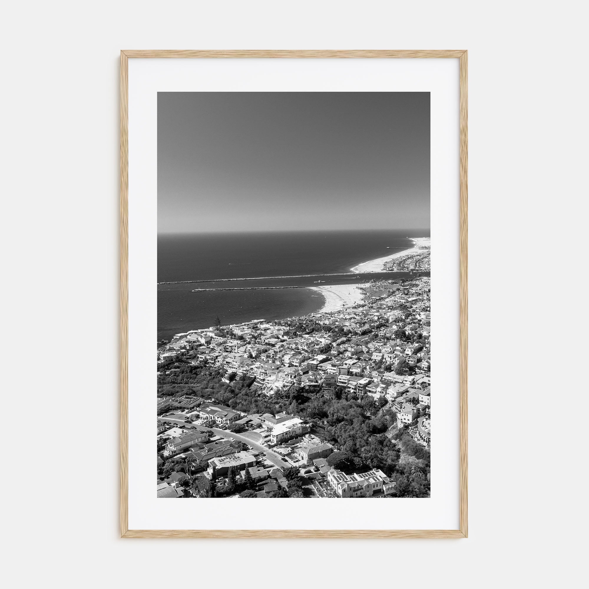 Corona del Mar Photo B&W Poster