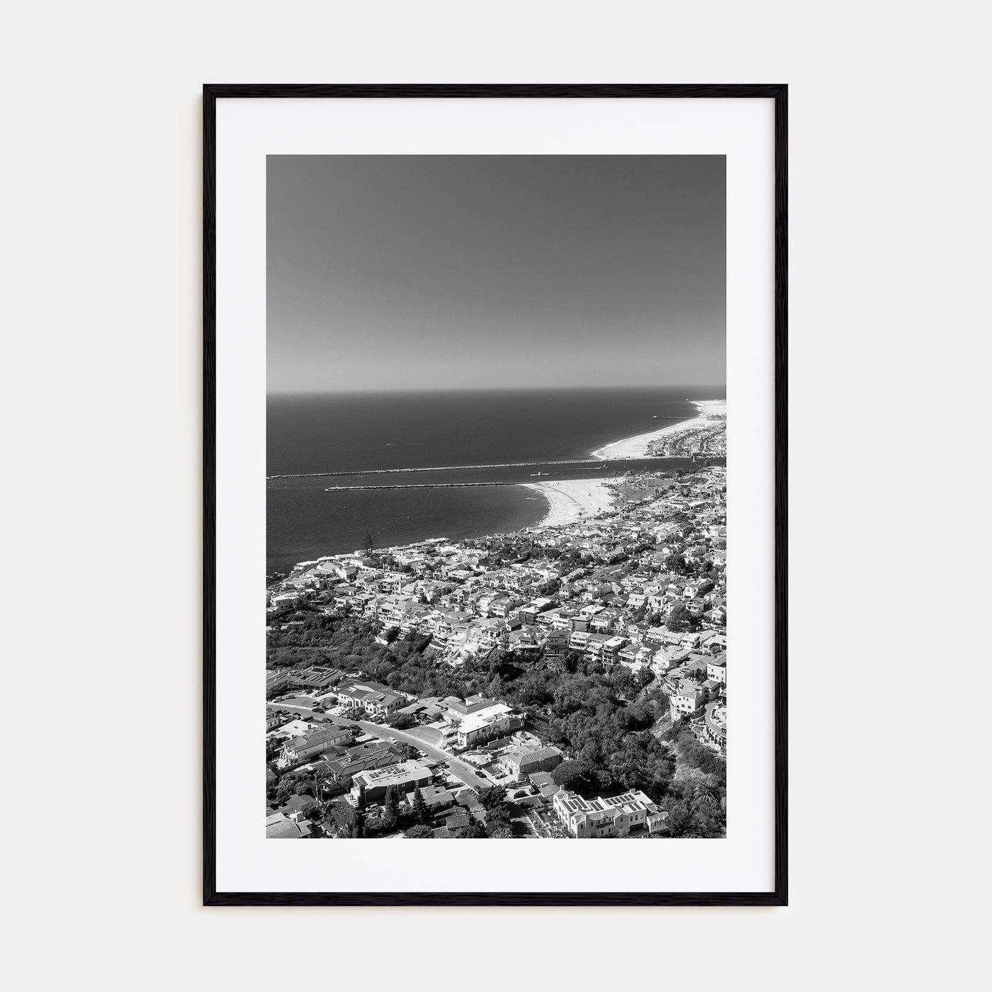 Corona del Mar Photo B&W Poster