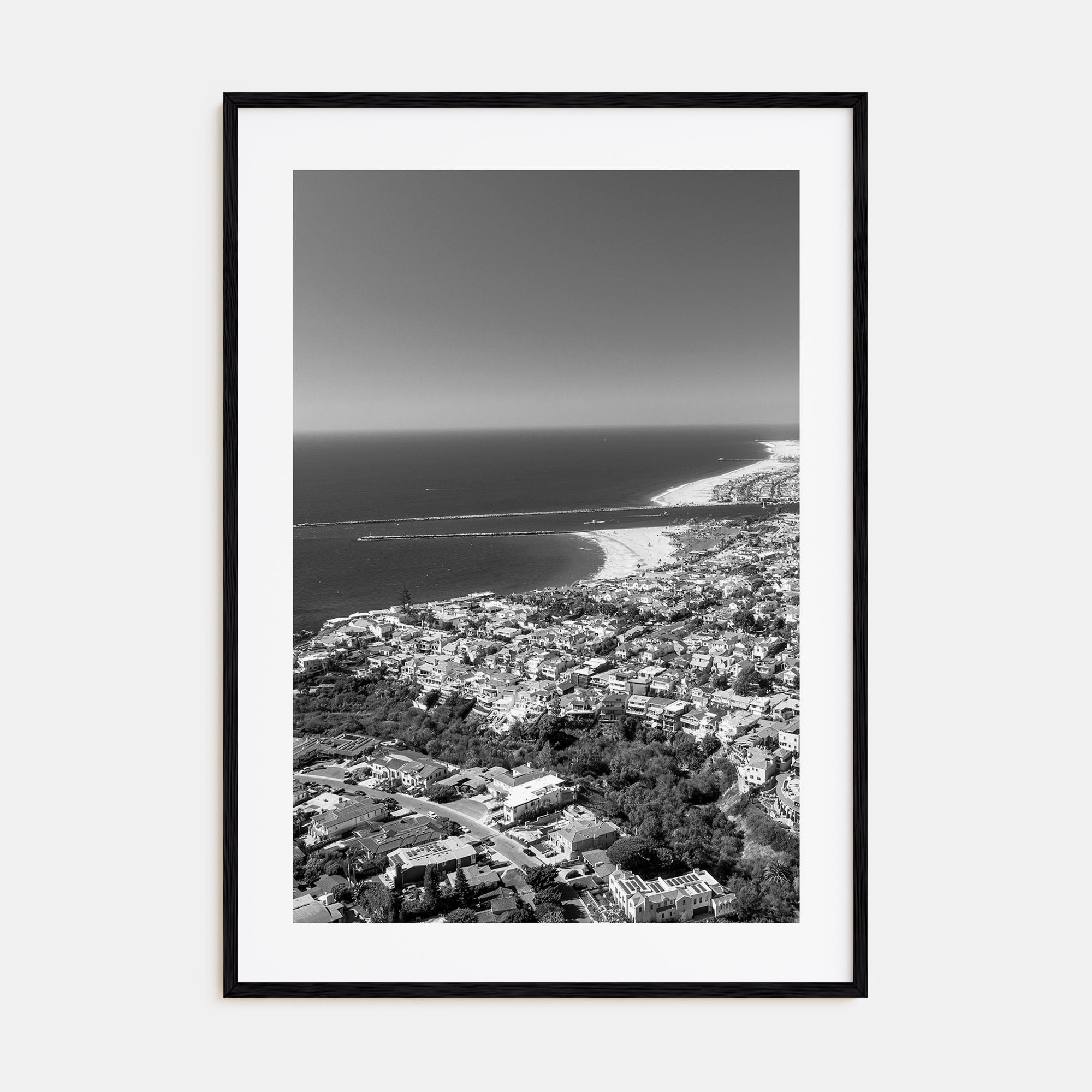 Corona del Mar Photo B&W Poster
