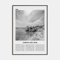 Corona del Mar Travel B&W Poster