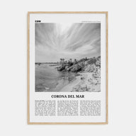 Corona del Mar Travel B&W Poster