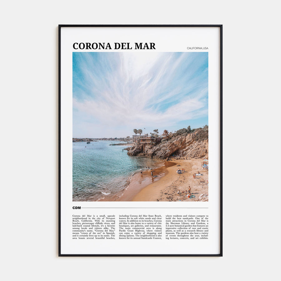 Corona del Mar Travel Color Poster