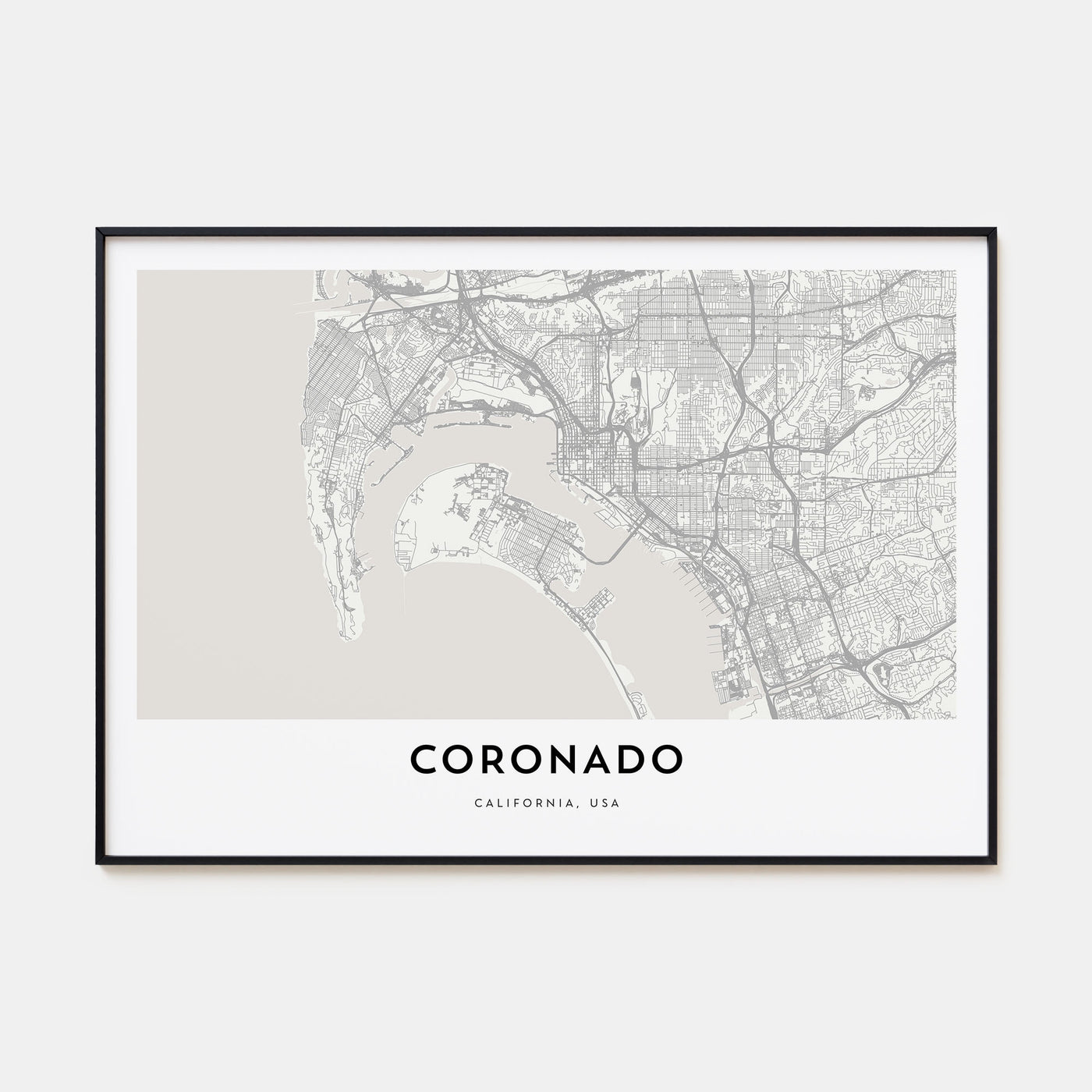 Coronado Map Landscape Poster