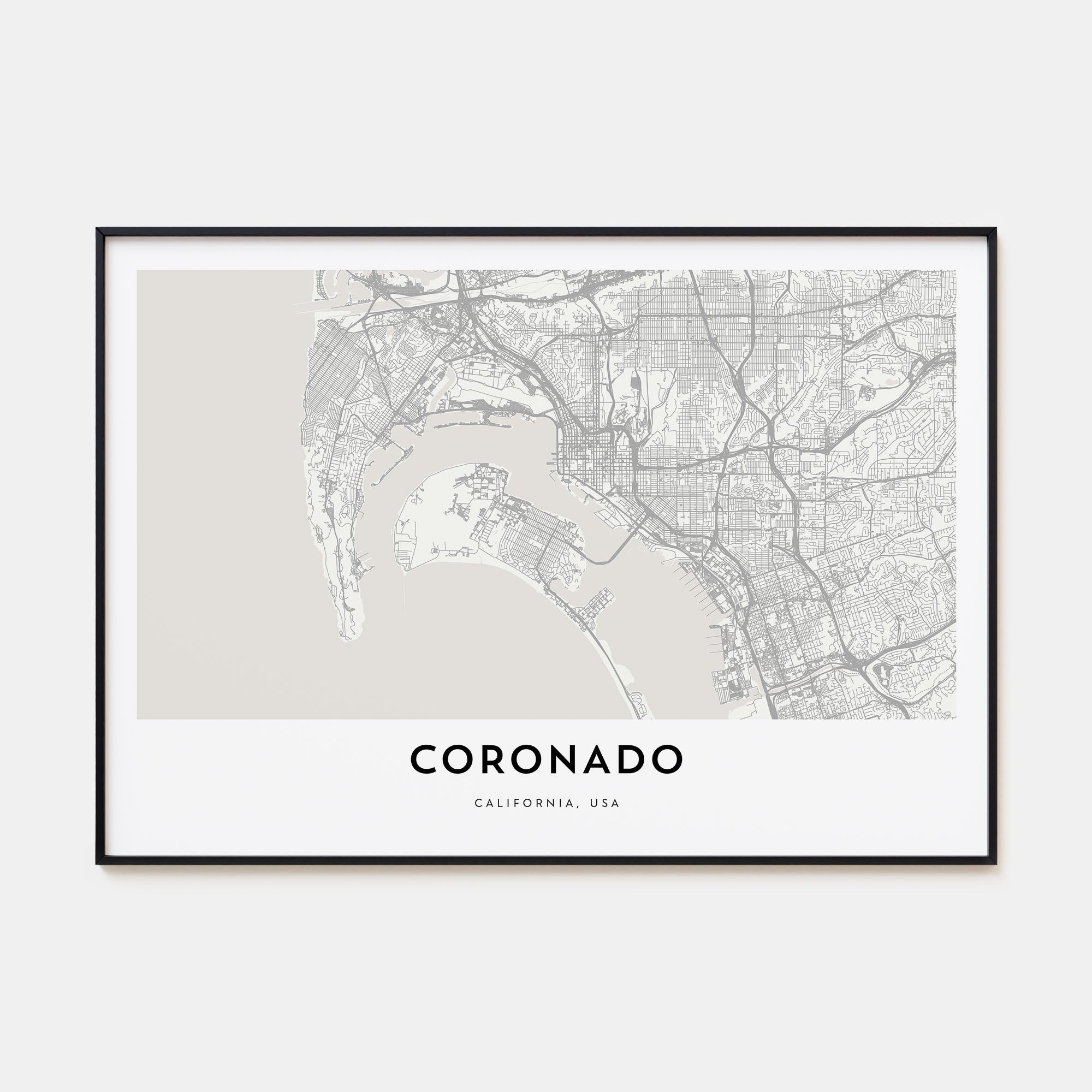 Coronado Map Landscape Poster
