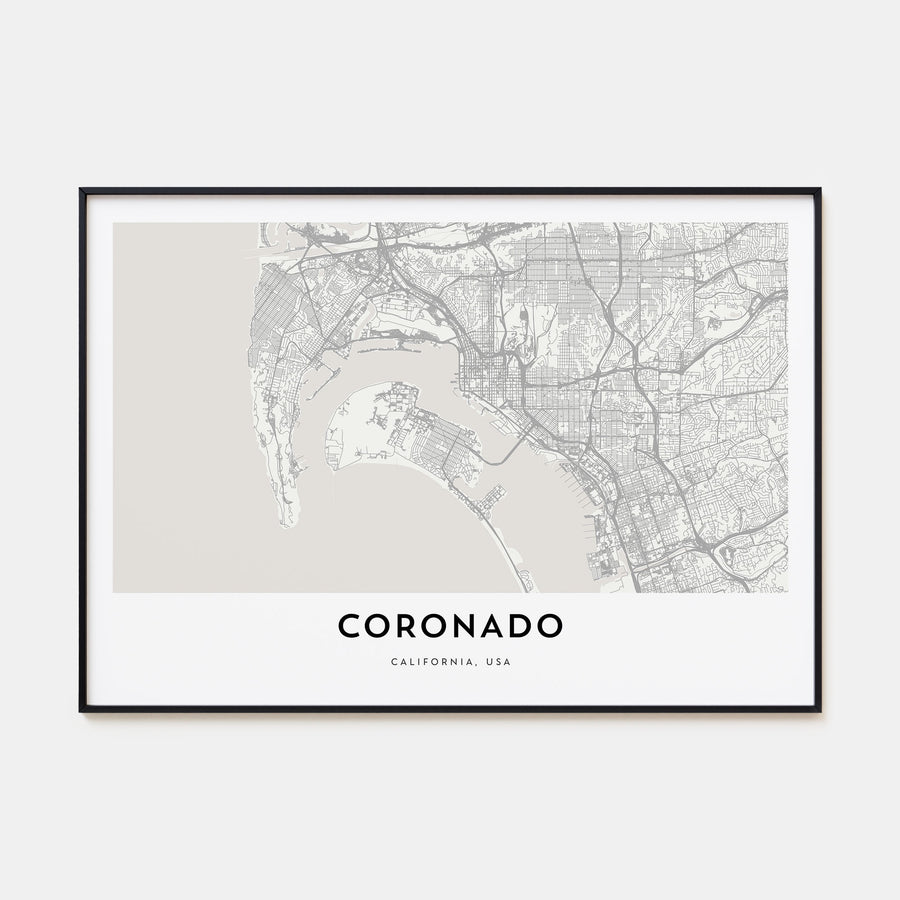 Coronado Map Landscape Poster