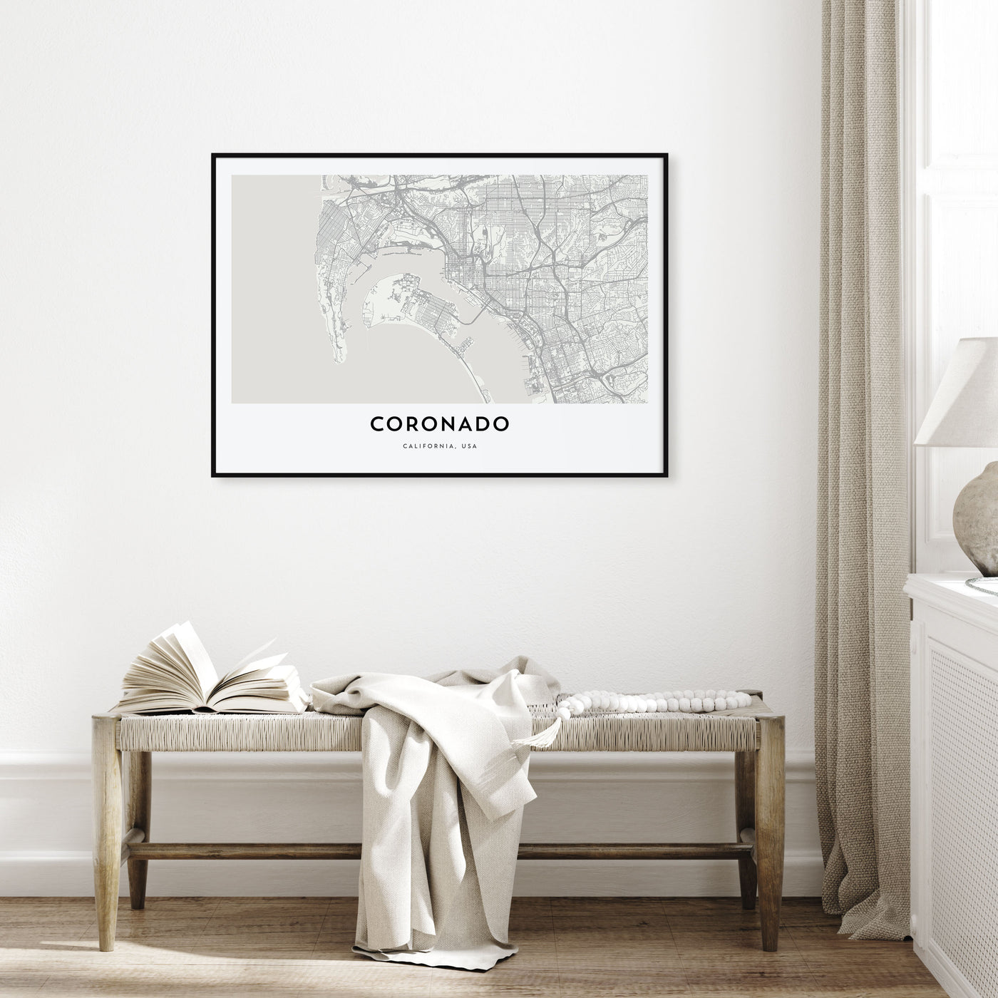 Coronado Map Landscape Poster