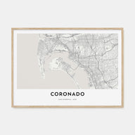 Coronado Map Landscape Poster