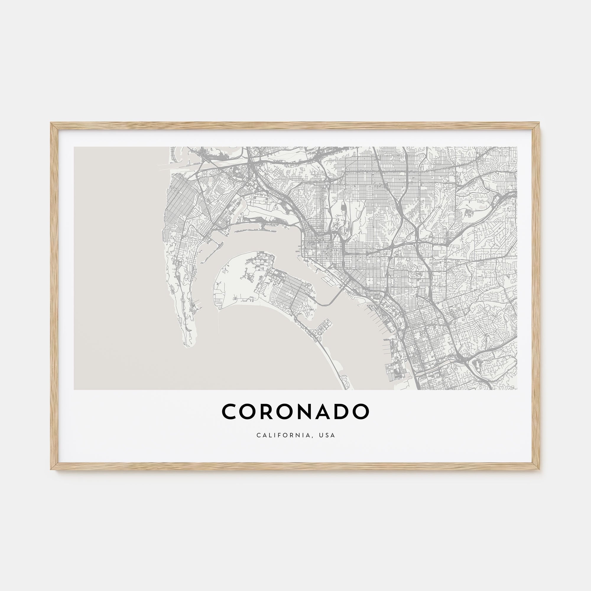 Coronado Map Landscape Poster